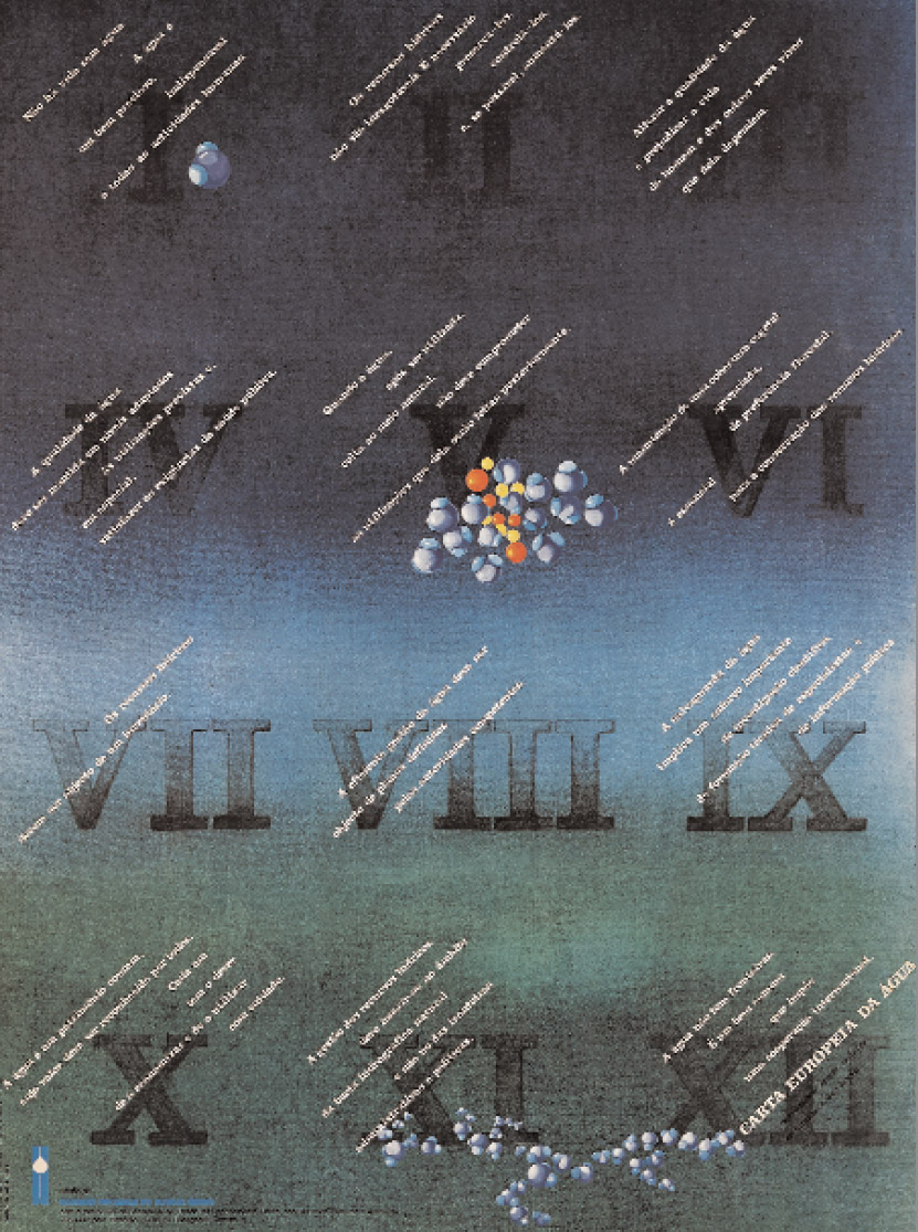 Poster design for Carta Europeia da Água